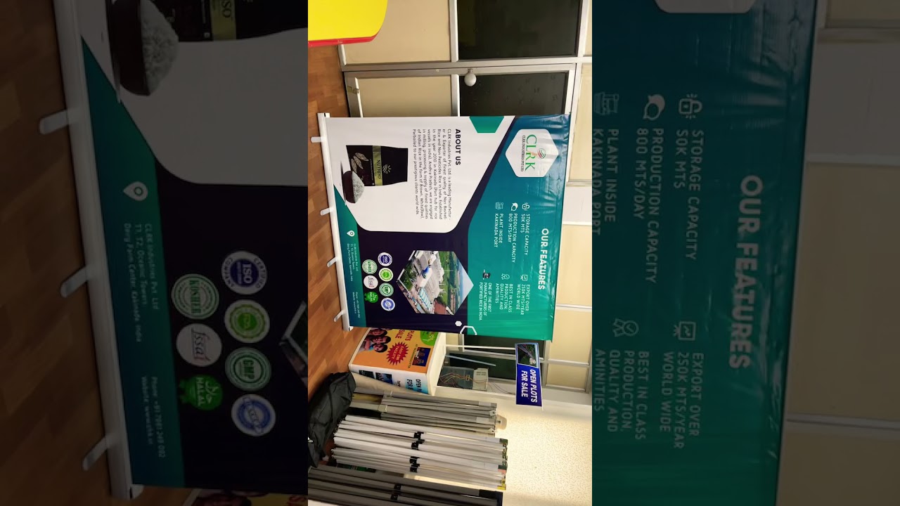 Big size exhibition display systems, foldable promotional display stands, event display board banner