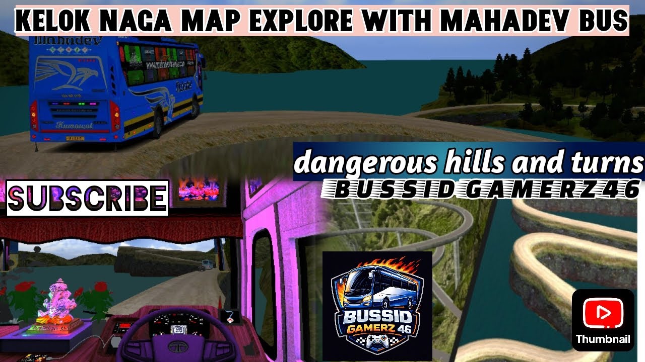🔥 Mahadev Bus Mod on Deadly Hill Roads | Realistic Offroad Drive explore kelok naga map #viral#reels