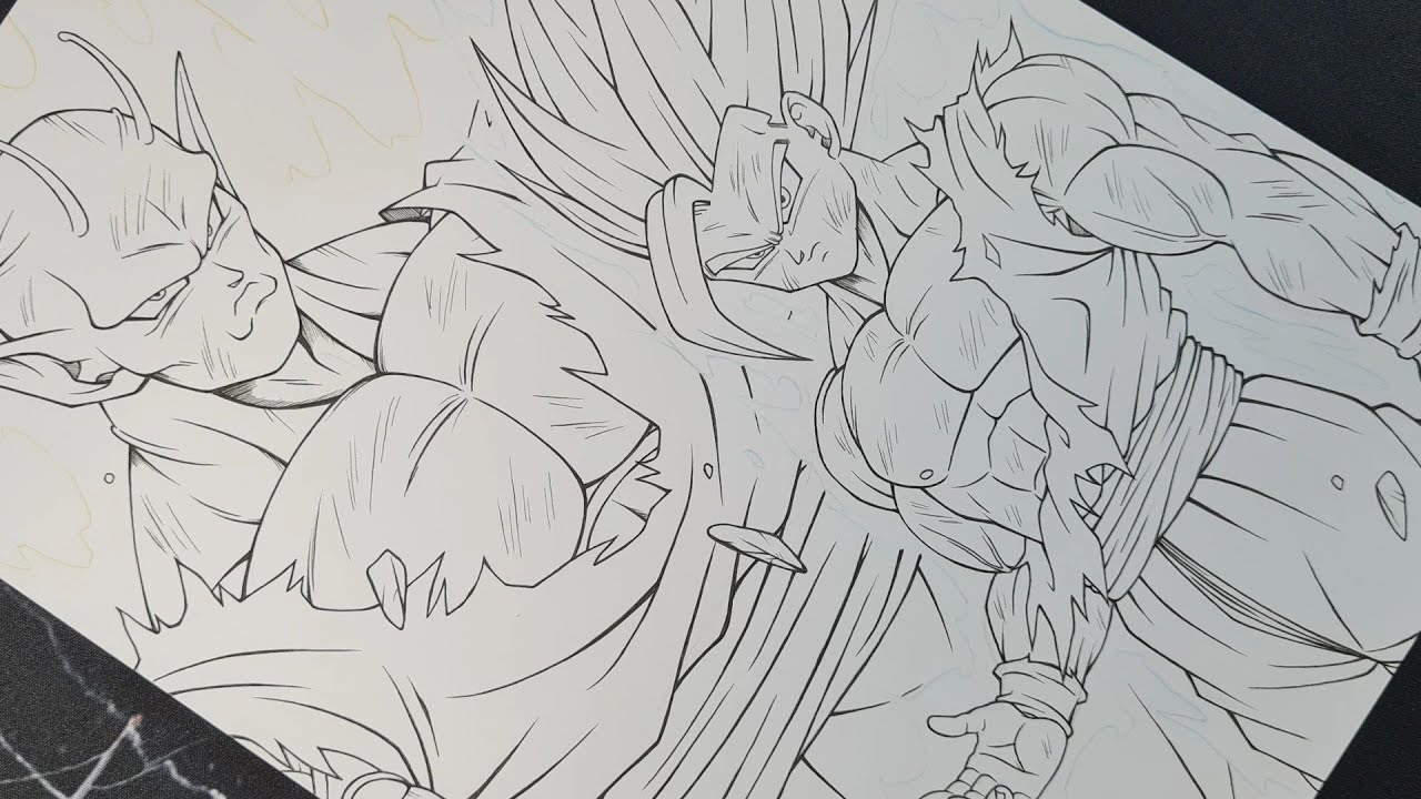 Drawing GOHAN Beast & Orange PICCOLO in REAL TIME