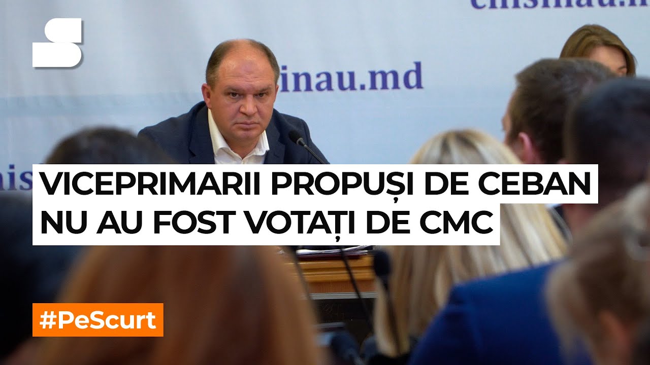 Cei doi viceprimari propuși de Ion Ceban nu au fost votați de CMC