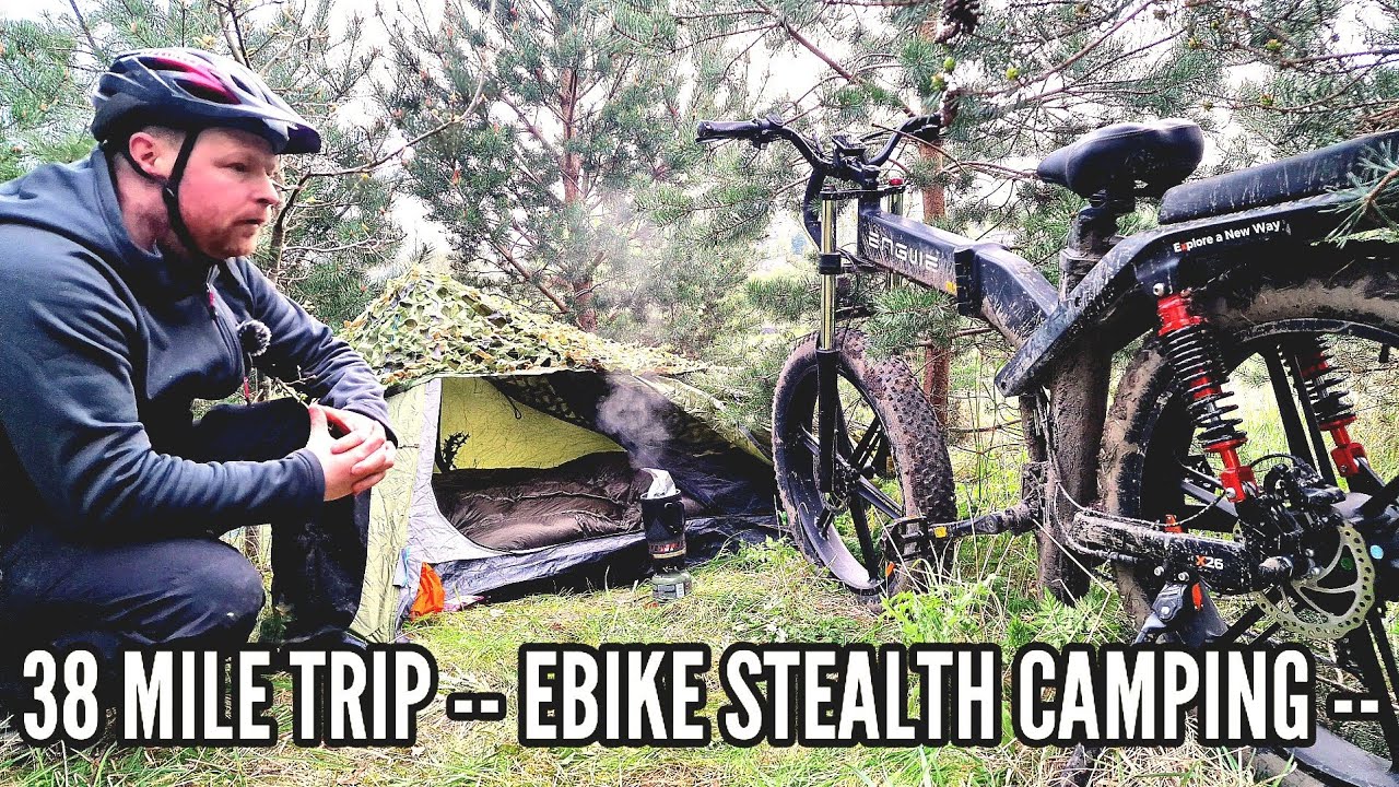 stealth camping trip using my ENGWE X26 ebike - oex phoxx 2 tent.