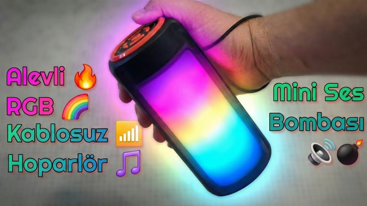 ALEVLİ RGB 10W BLUETOOTH HOPARLÖR Greatnice Kablosuz Hoparlör GTS-1742 Kutu Açılışı İzlenim İnceleme
