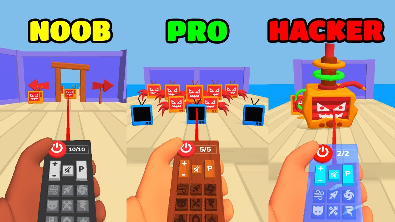 TV Invasion Gameplay - NOOB vs PRO vs HACKER (iOS/Android)