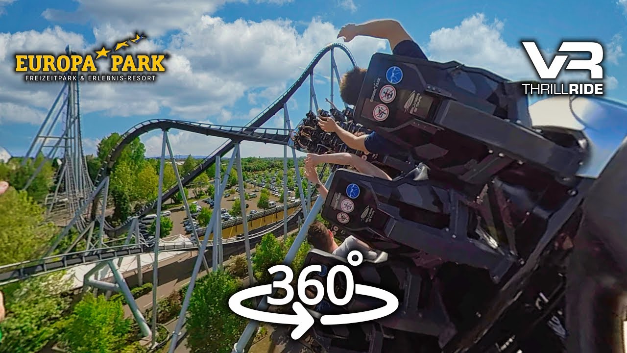 SILVER STAR 360° Europa Park extreme Airtime VR Roller Coaster #rollercoaster