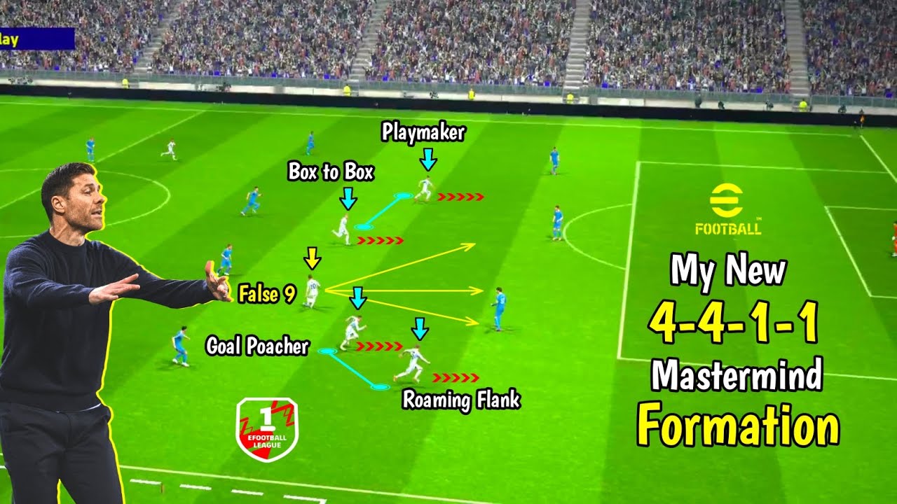 My New 4-4-1-1 Masterclass Supermecy 🫡🔥 Best Formation eFootball 24 Mobile 🔥 PES EMPIRE •