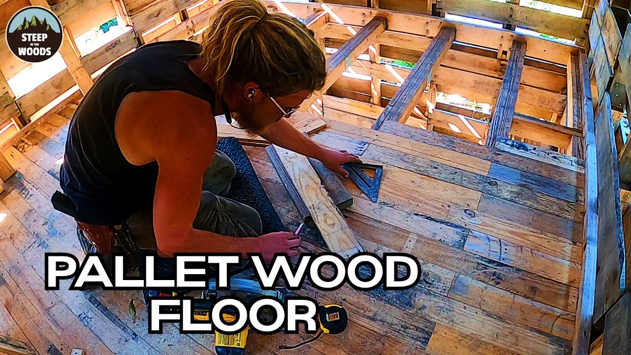 Building the 2nd Floor out of Pallet Wood - Tiny House Build!