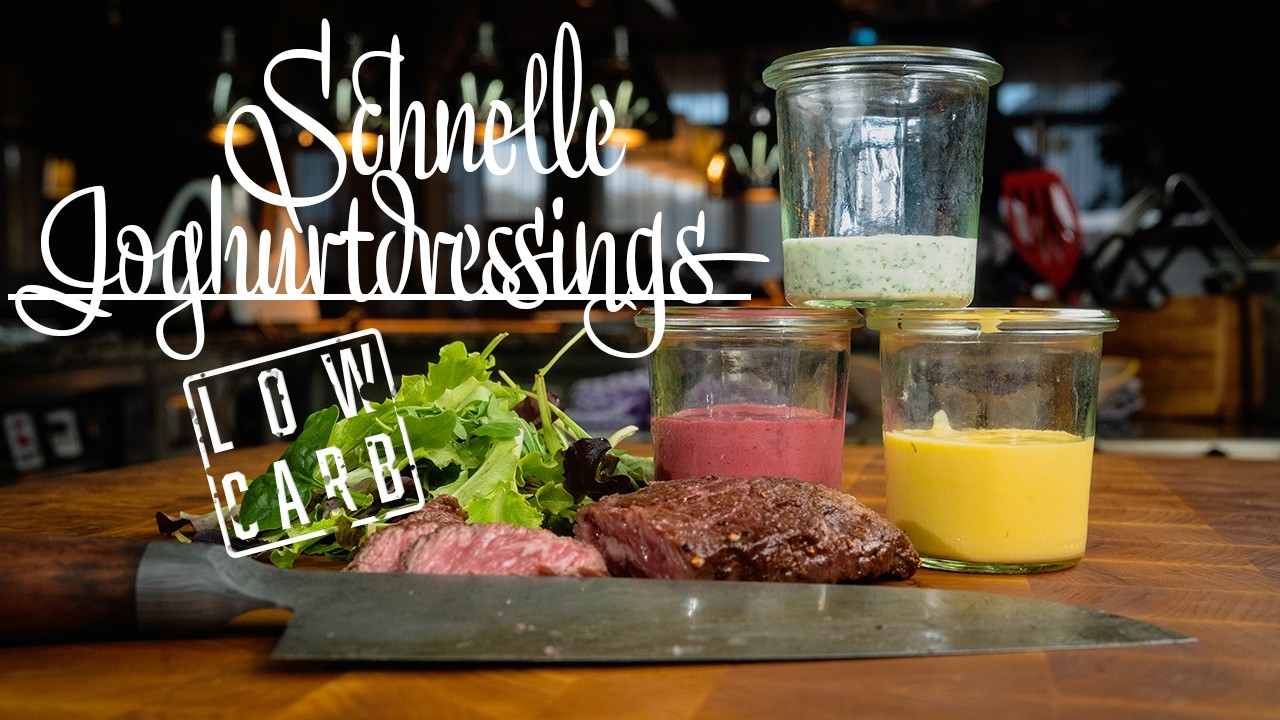 Drei Joghurtdressings für 