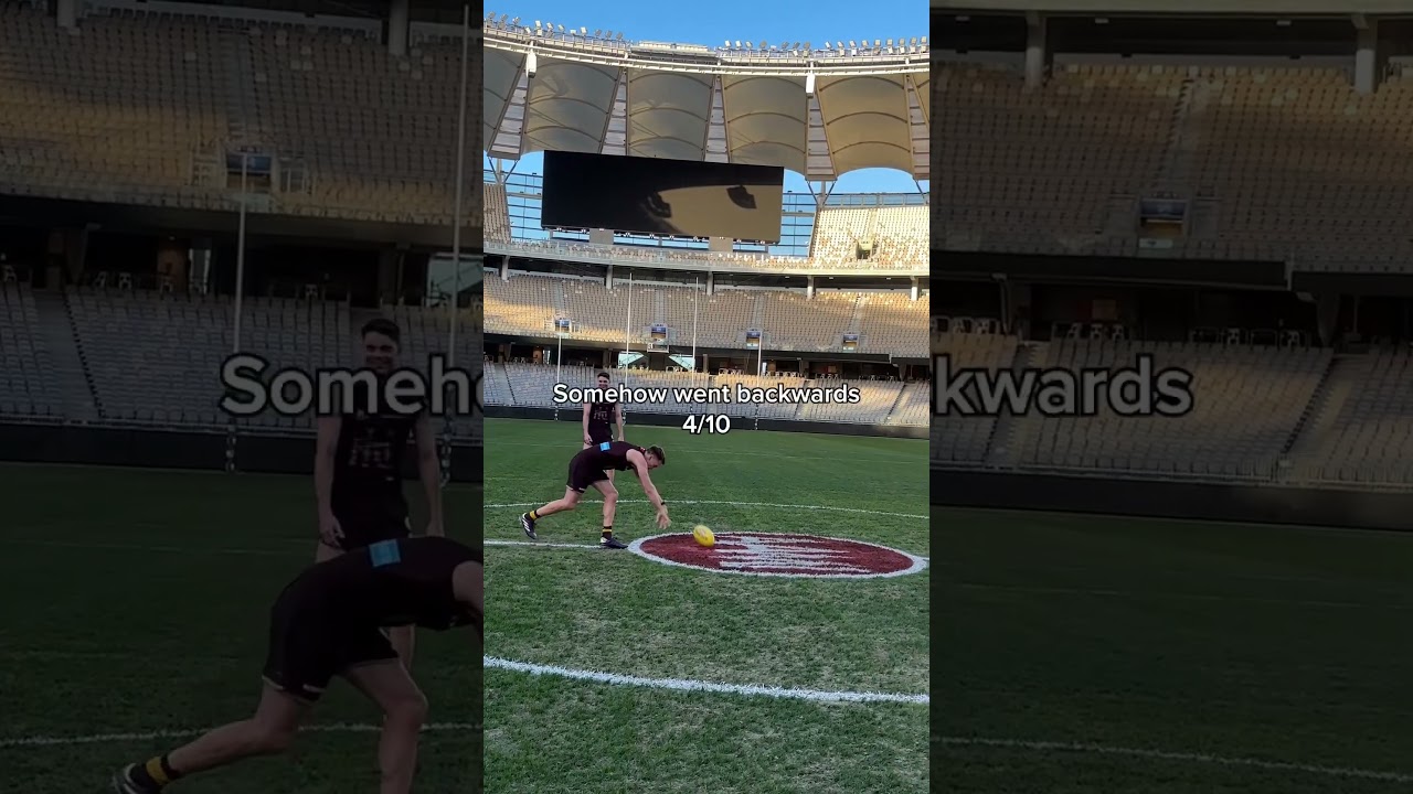 Bouncing the Footy is IMPOSSIBLE 😭  #afl #challenge #football