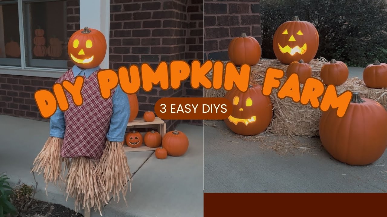 Faux Pumpkin Farm | 3 EASY HALLOWEEN DIYS