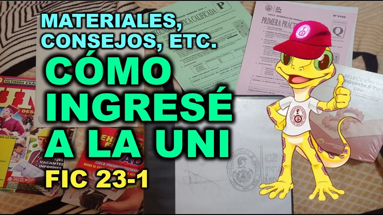 CÓMO INGRESÉ A LA UNI ING. CIVIL (materiales, consejos, etc.)