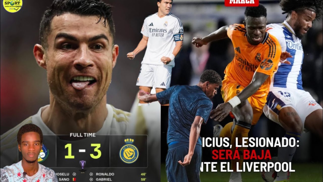 🚨ALERTE INFO :Vinicius Jr souffre d'une BLESSURE MUSCULAIRE et sera SORTI pour le match de Liverpool
