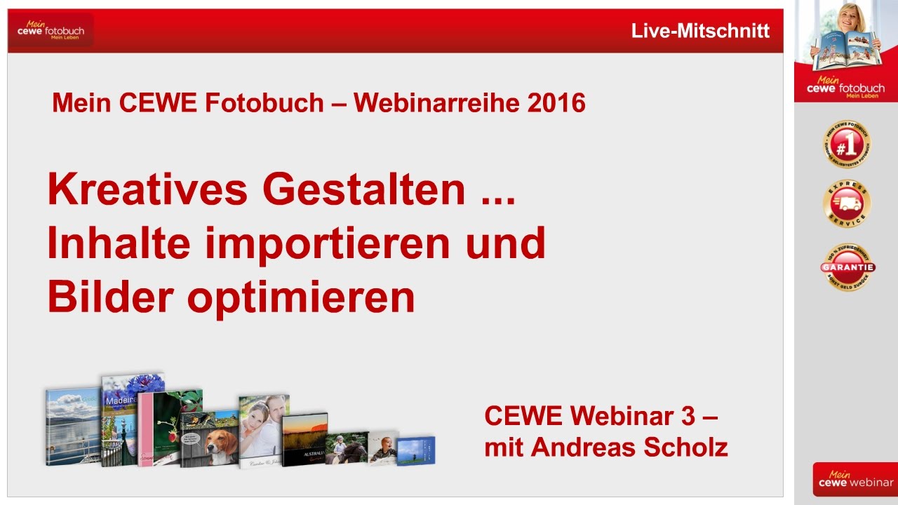 CEWE FOTOBUCH Webinar Teil 3 Kratives Gestalten 2016