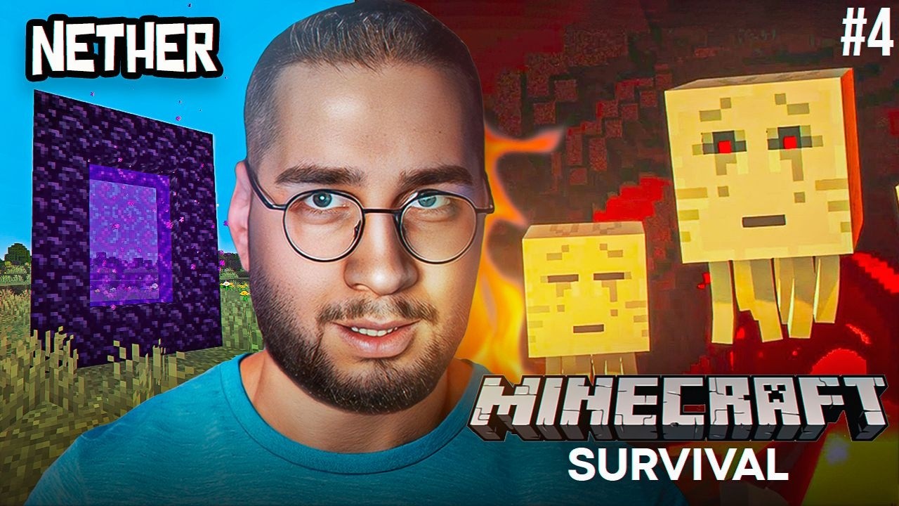 NETHERA GİTTİK! AZ DAHA &Ouml;L&Uuml;YORDUK! | EKİP İLE MİNECRAFT SURVİVAL | 4.B&Ouml;L&Uuml;M