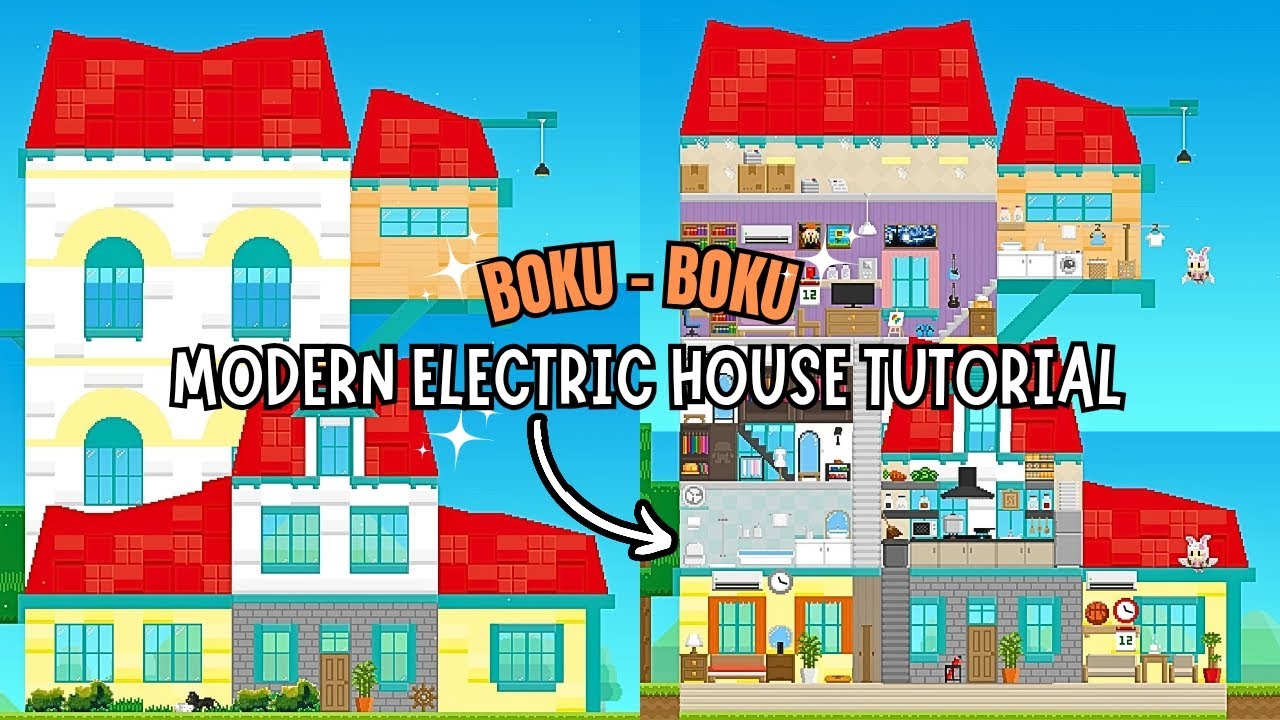 Modern Electric House Tutorial || BOKU-BOKU