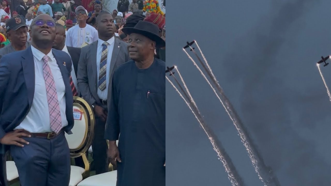 GOV. SEYI MAKINDE WAS CHØCK AS FIGHTER JET FLY AND PAY HONOR TO OYO@50 CELEBRATION