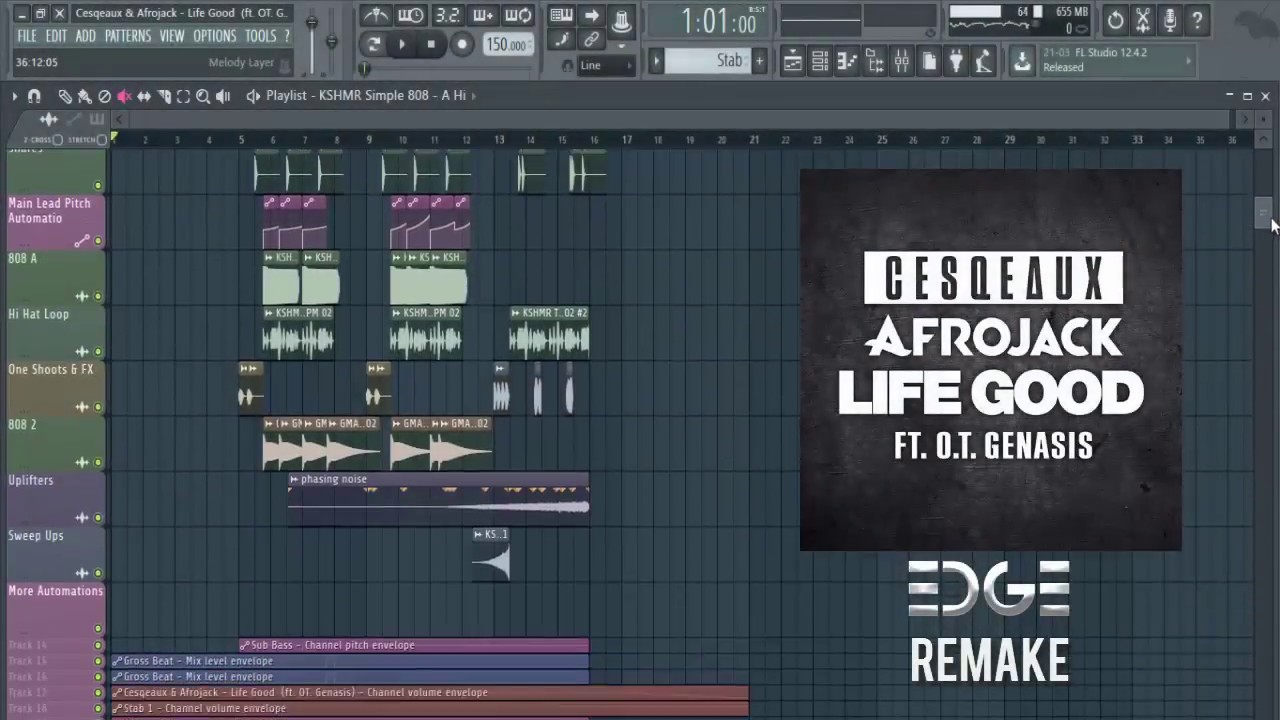 Cesqeaux & Afrojack - Life Good (ft. O.T. Genasis) (FL Studio Remake + FLP)