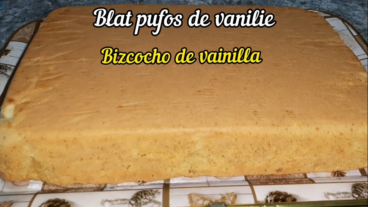 Blat pufos de tort cu vanilie 🎂Bizcocho de vainilla para tartas