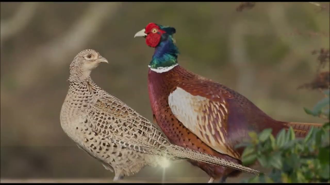البحث عن طائر الفزن بين الحشائش الكثيفة  - الريف البريطاني Find the pheasant among the    grasses