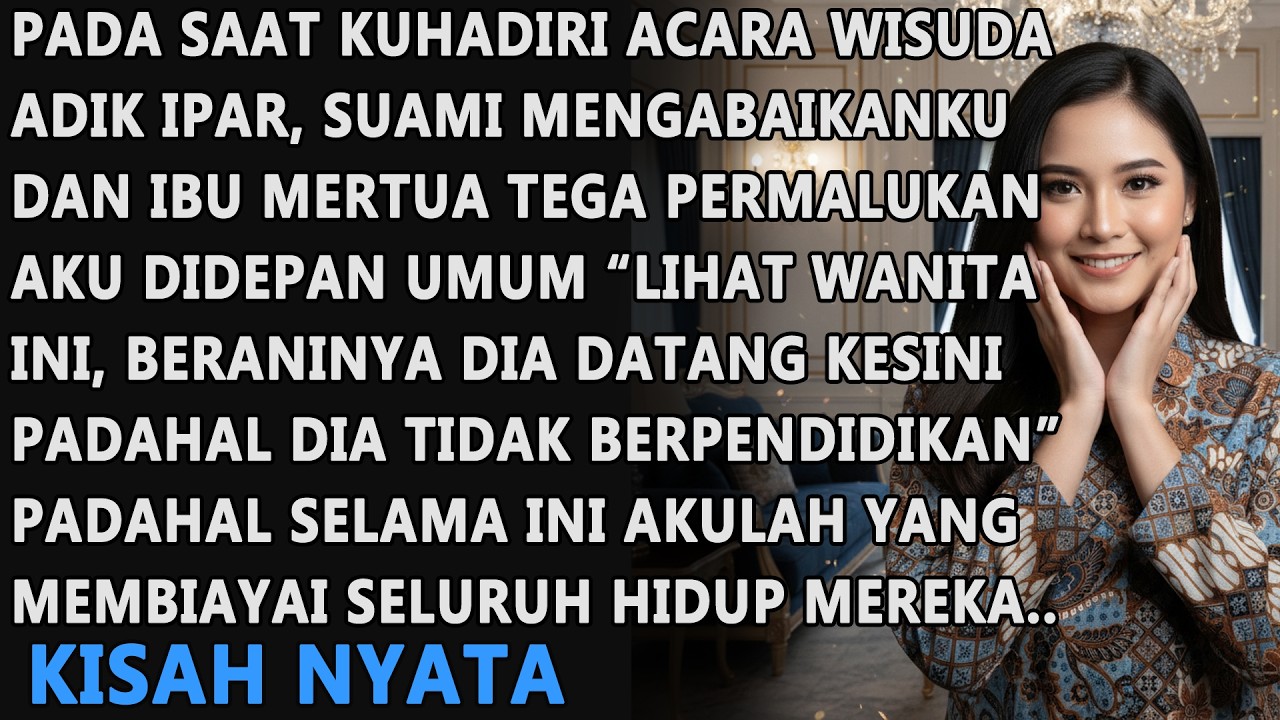 KUHADIRI WISUDA ADIK IPAR, MERTUA MENGHINAKU DIDEPAN UMUM, MEREKA LUPA SELAMA INI AKU YANG BIAYAINYA