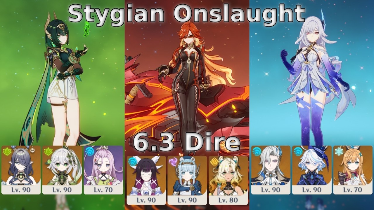 Stygian Onslaught 6.3 Dire | C1R0 Nefer Aino C0R1 Mavuika C0R0 Skirk