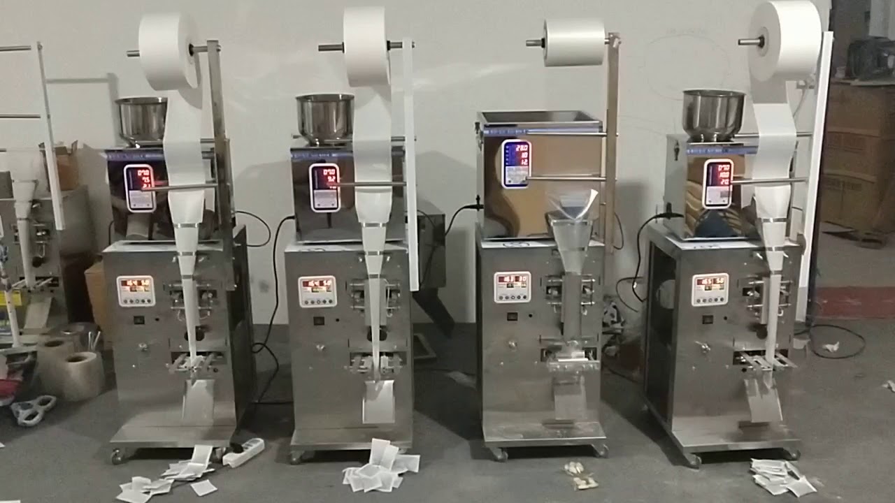 Testing video of automatic garlic packaging machine,US power 110V,garlic filling sealing bagging mac