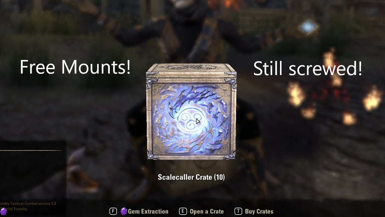ESO 10 free Scalecaller crates opened - its raining mounts!