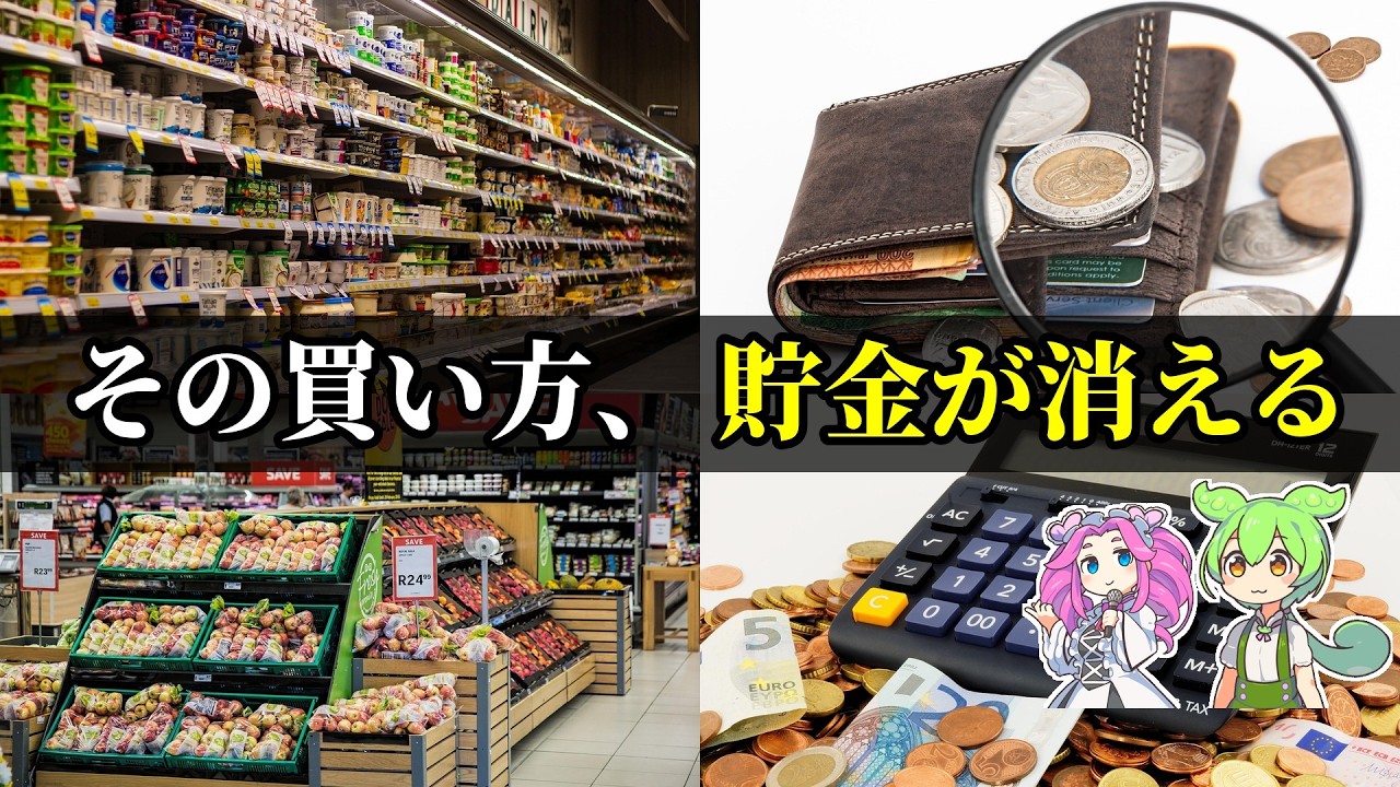 【注意】その買い方、年12万円消える！無駄遣いが減る買い物術5条【ずんだもん＆ゆっくり解説】