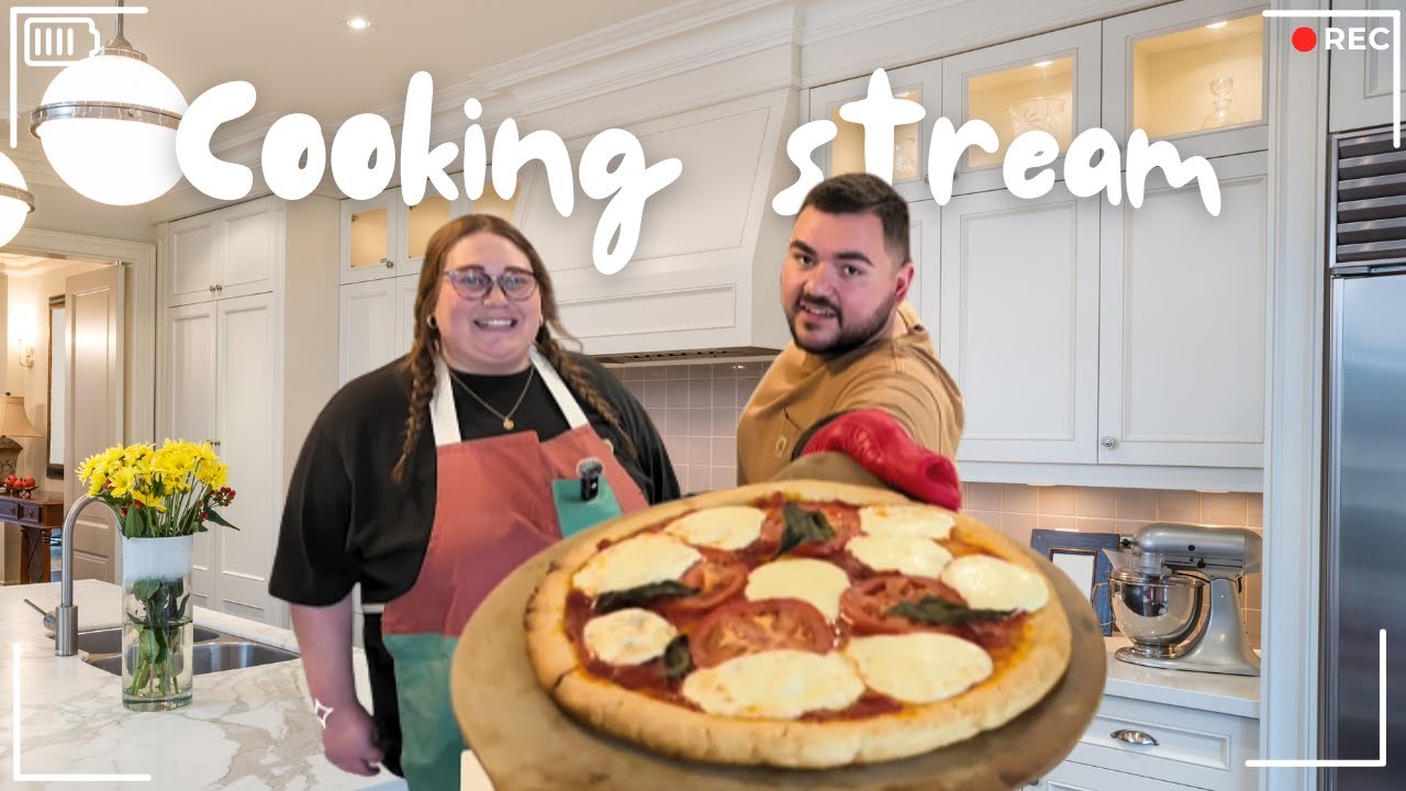 Our First Time Cooking Pizza LIVE on Twitch | 🍕❤️ Was it any Good?!
