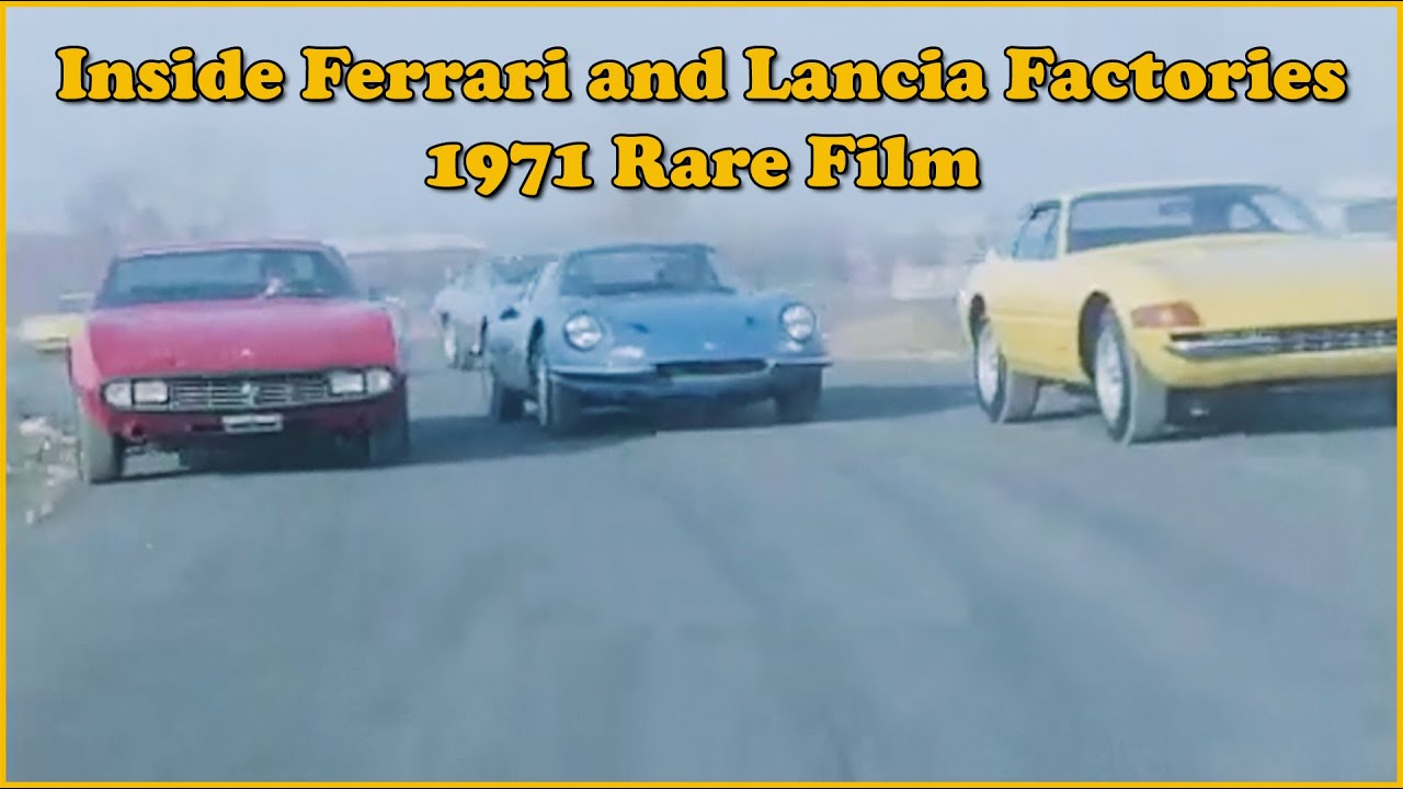 Inside Ferrari and Lancia Factories - Rare 1971 Film