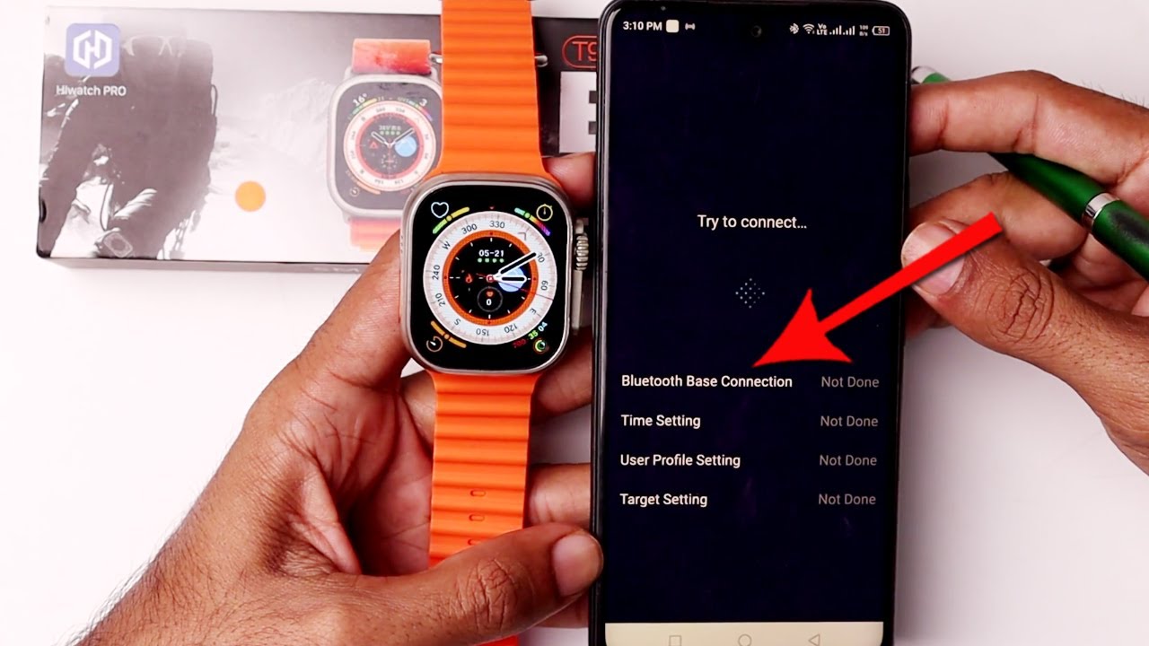T900 Ultra Smart Watch Bluetooth Connect & Setup