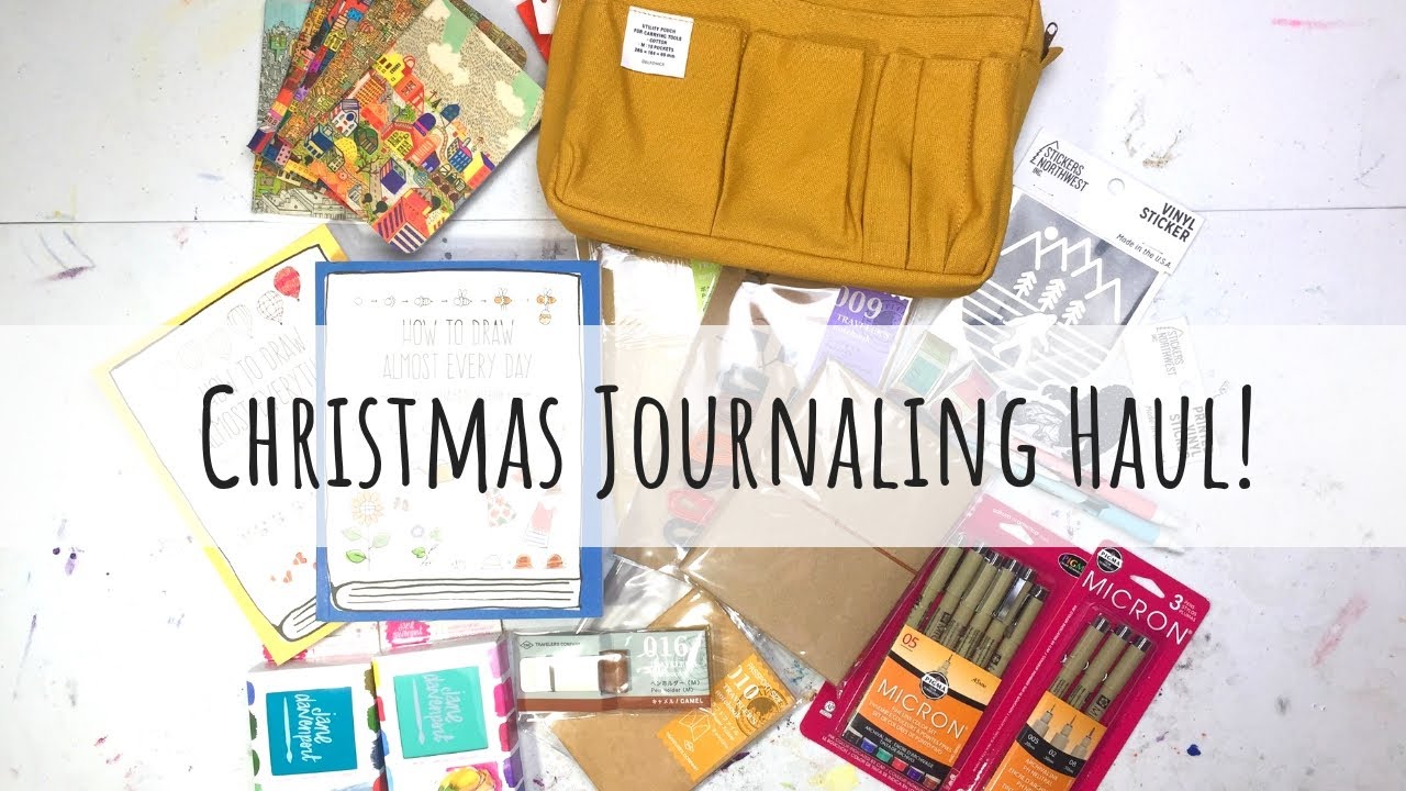 Christmas Gift Haul 2018 - Journaling and Art Supplies + Camel Passport Traveler's Notebook (swoon)
