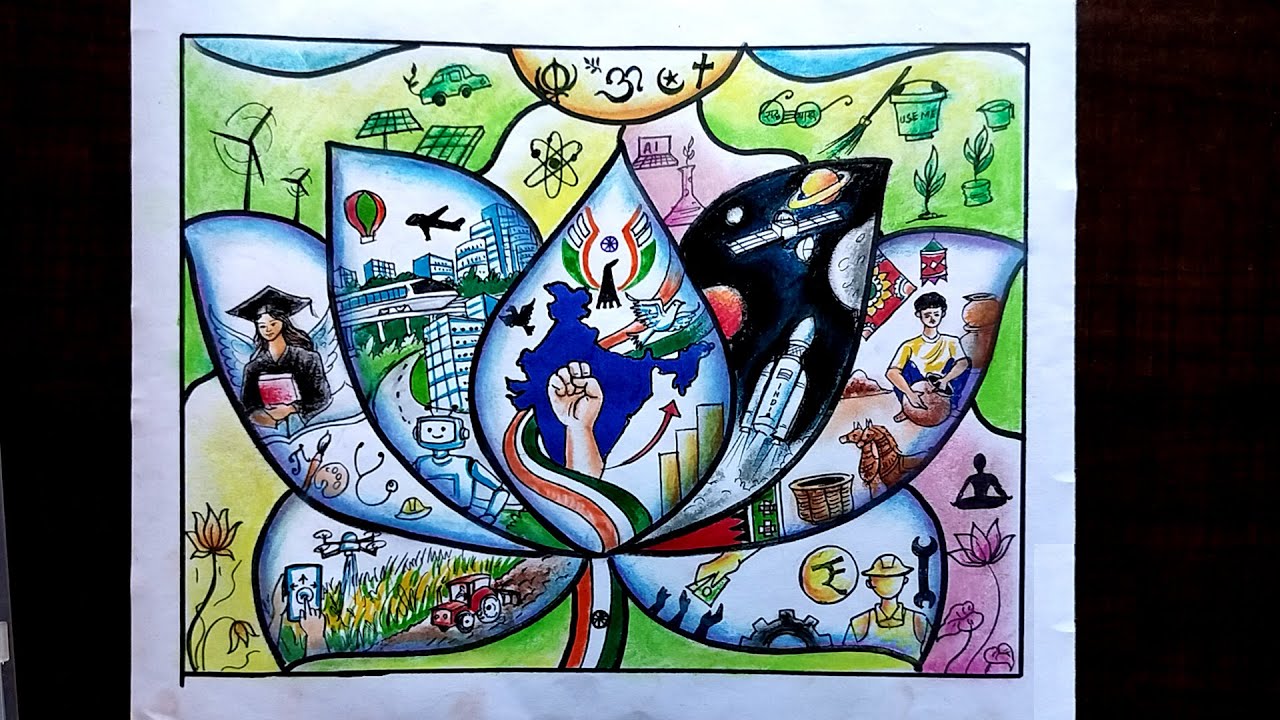 Atmanirbhar Bharat Drawing | Samriddhi ka Mantra Atmanirbhar | Aatmanirbhar Bharat | Self-Reliant