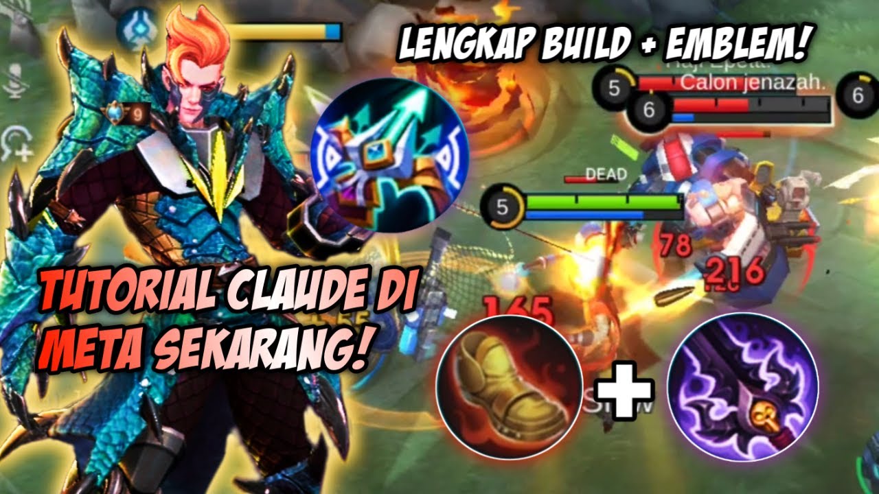 TUTORIAL CARA MAKE CLAUDE DIMETA SEKARANG! EMBLEM & BUILD REKOMENDASI! | TOP GLOBAL CLAUDE - MLBB