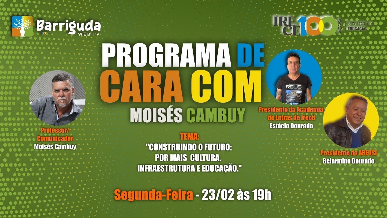 De CARA com MOISÉS CAMBUY -  #DeCaraComMoisesCambuy #barrigudawebtv