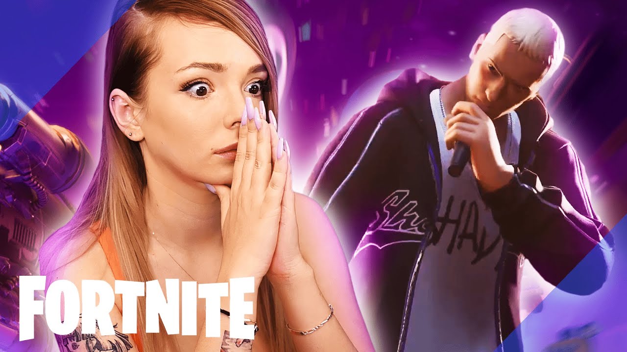 JE REACT À L'EVENT FORTNITE ET AU CONCERT D'EMINEM SUR FORTNITE