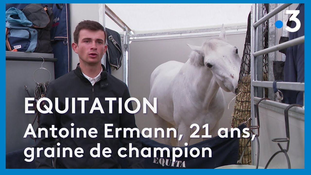 Portrait A. Ermann, espoir de l'équitation, au Jumping de Bourg-en-Bresse (Ain)