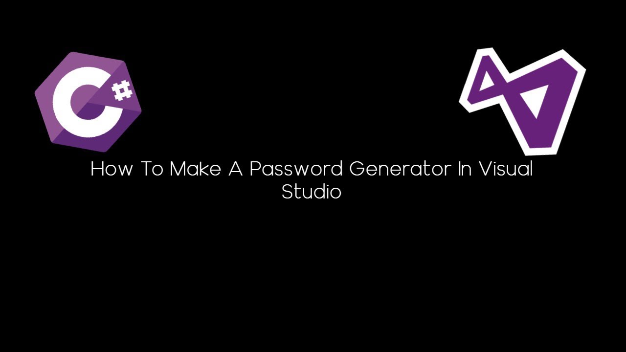 How to make a password generator in visual studio 2019