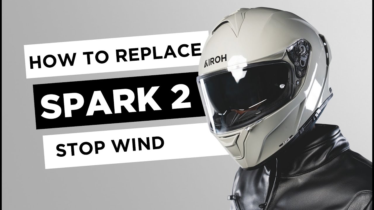 AIROH SPARK2 FULL FACE HELMET STOP WIND ASSEMBLY AND DISASSEMBLY VIDEO TUTORIAL