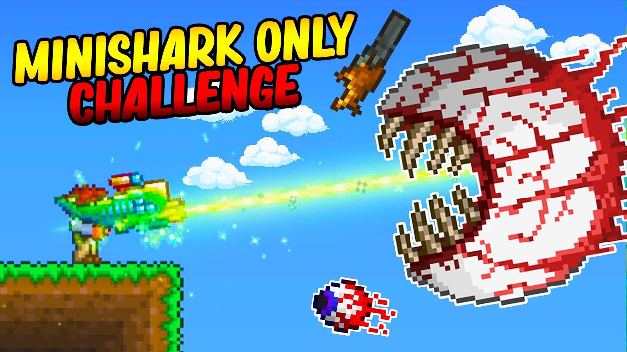 Terraria, But I Can Only Use MINISHARKS...