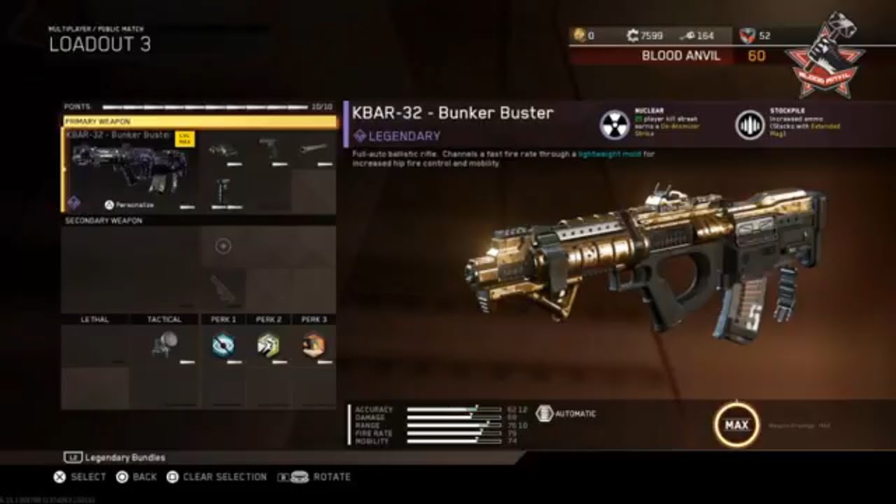 PRO COD PLAYERS FAVORITE WEAPON KBAR32 -Infinite Warfare- BUNKER BUSTER