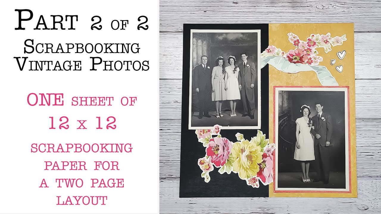 A Single Sheet of 12x12 SCRAPBOOKING PAPER for a DOUBLE LAYOUT? How do you do that .....