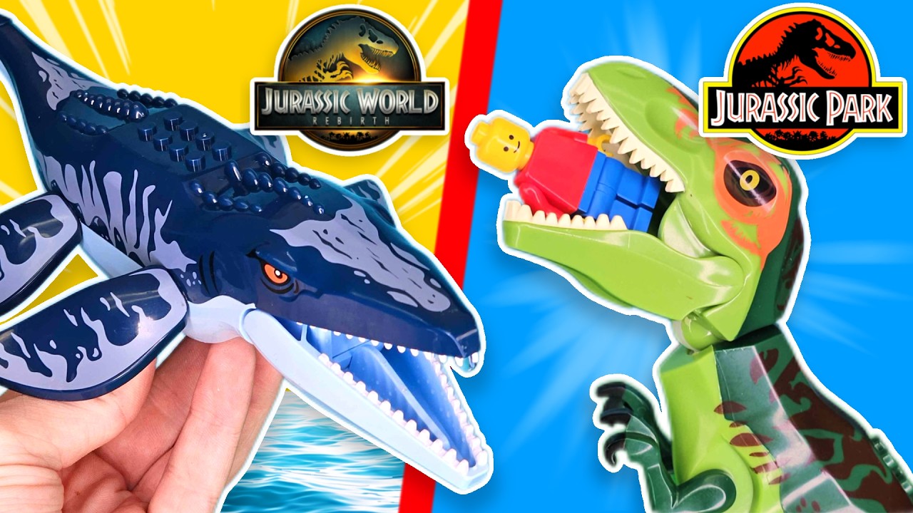 I built EVERY JURASSIC WORLD MOVIE in LEGO…