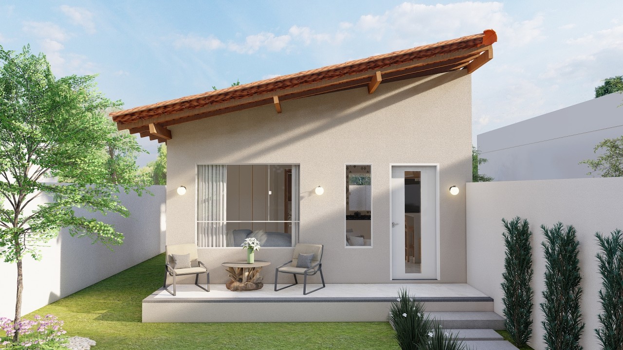 Casa pequena de baixo custo | UM QUARTO |