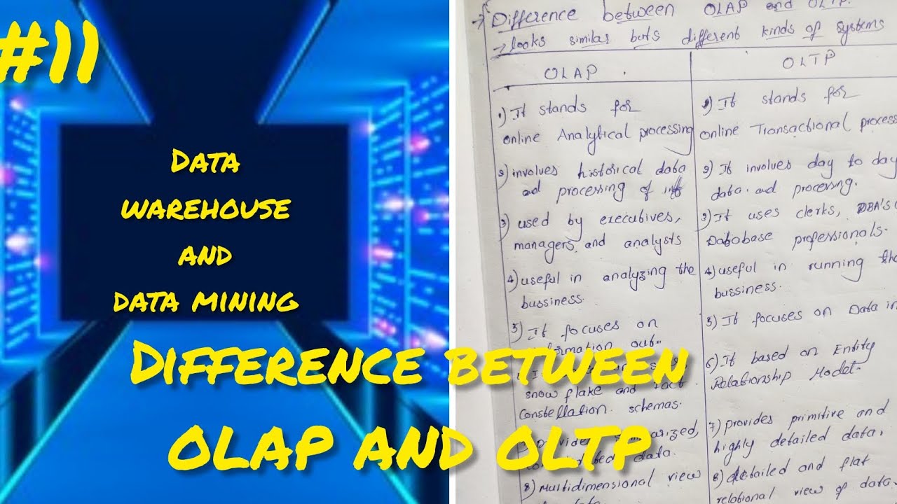 #11 Difference between OLAP And OLTP #dwdm #olap #oltp