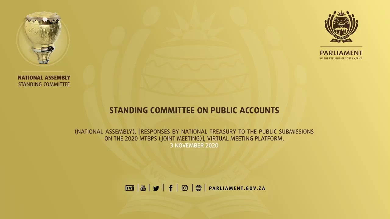 Standing Committee on Public Accounts (National Assembly) 03 Nov 2020