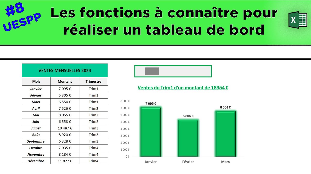#8 Utiliser Excel à son plein potentiel - les fonctions à utiliser pour un tableau de bord