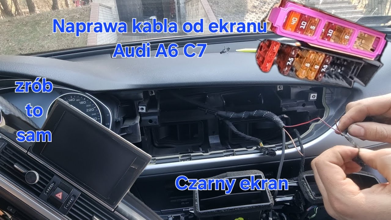 Naprawa czarnego ekranu Audi a6 c7
