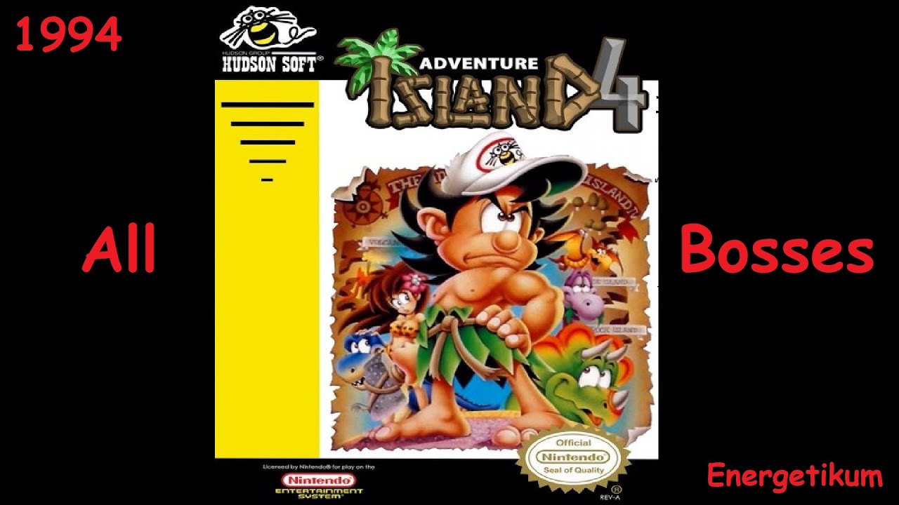 Adventure Island IV - all bosses (все боссы) [FC]