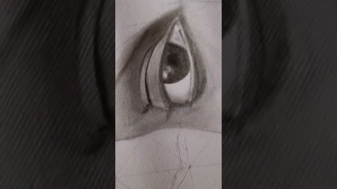 Shading  the eye area after sketching.  Was kinda ... #youtubeshorts #youtubevideo #goviral #art