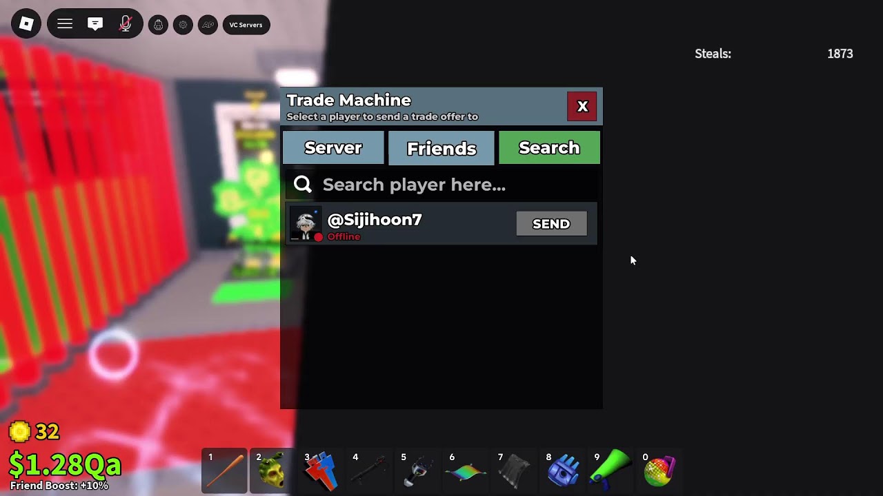 Trading and pvping also using trading machine